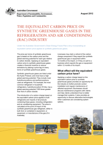the equivalent carbon price on synthetic greenhouse gases in the