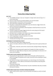 Thomas More College Drug Policy