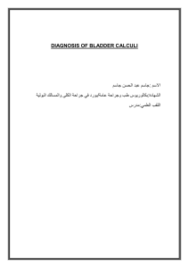 DIAGNOSIS OF BLADDER CALCULI(word)
