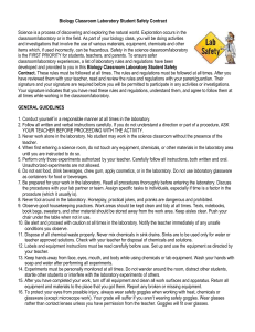 Lab Safety Contract - Mount Olive Township School District