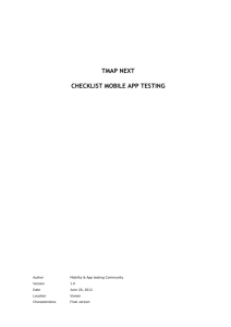 Checklist Mobile App Testing