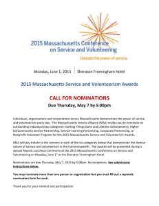 Award Categories - Massachusetts Service Alliance