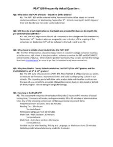 PSAT 8/9 Frequently Asked Questions