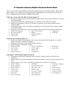 2nd Semester American Studies Final Exam Review Sheet Here is a