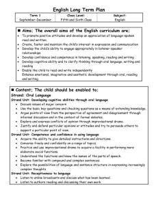 English Long Term Plan