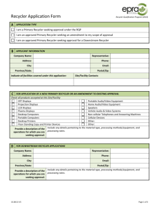 RQP Application Form - recycler qualification office (rqo)