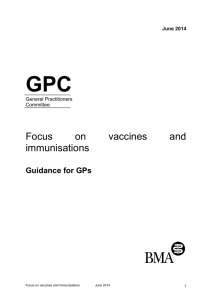 Focus on vaccines and immunisations