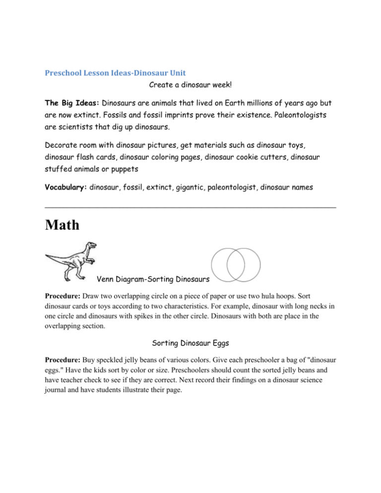 Preschool Lesson Ideas Word Doc 