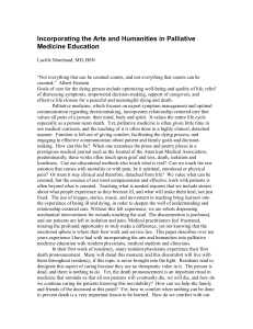 Incorporating the Arts and Humanities in Palliative Medicine Education