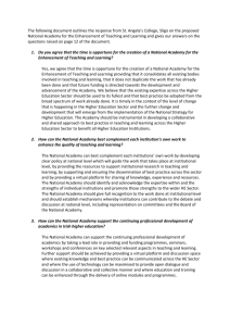 The following document outlines the response from St