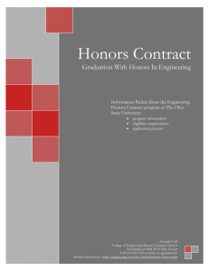 HONORS CONTRACT - College of Engineering