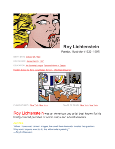 Roy Lichtenstein - Waterford Public Schools