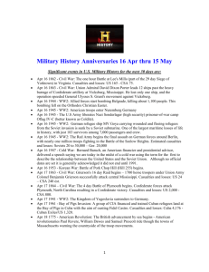 Military History Anniversaries 0416 thru 0515