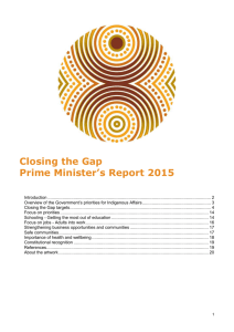 Closing the Gap Prime Minister`s Report 2014