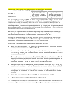 Sample letter for external recommendations for non