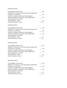 Plot Diagram Book Report Rubric