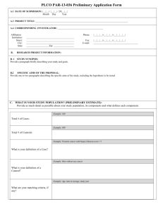 Preliminary Application Form