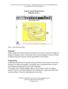 CPTS Kernel Design Process