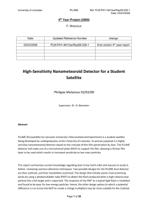 High-Sensitivity Nanometeoroid Detector for a Student