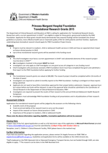 Translational Research Grant guidelines and application form