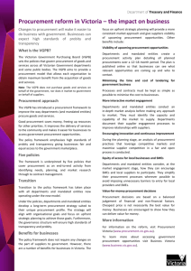 Business Fact Sheet - Victorian Government Procurement