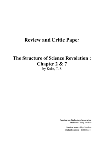 Review and Critic Paper The Structure of Science Revolution
