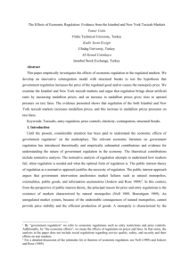 The Effects of Economic Regulation: Evidence from the Istanbul and