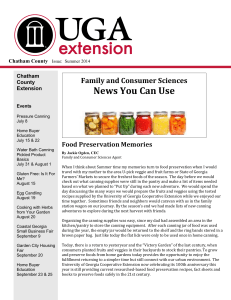 Food Preservation Memories Chatham County
