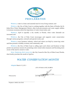 Proclamation Water Conservation Month