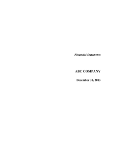 Notes to Financials Template