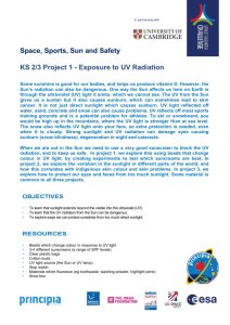 KS 2/3 Project 1 - Exposure to UV Radiation