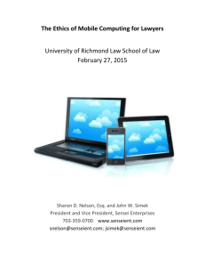 Ethics Opinions - Richmond Journal of Law & Technology