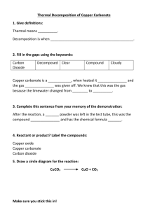 Thermal decomposition worksheet (lower)