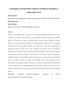 Principles of sustainable architecture extant in heart of desert areas