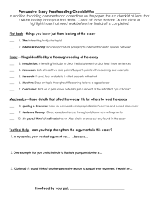 Research Paper Proofreading Checklist