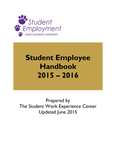 2015-2016 Student Employee Handbook