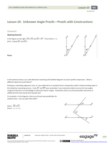 Geometry Module 1, Topic B, Lesson 10: Student Version