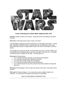 Star Wars Levels of Reading (MS Word document)