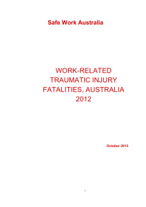 Work-related Traumatic Injury Fatalities Australia 2012