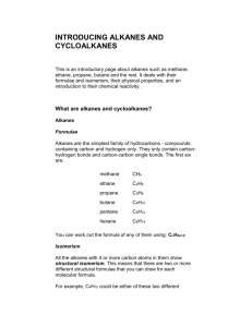 introducing alkanes and cycloalkanes