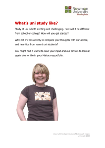 What`s uni study like? - Newman University, Birmingham