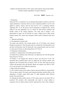 Synthesis and characterization of TiO2/ quartz sand composite using