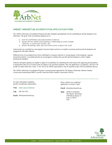 ArbNet Arboretum Accreditation Application Form The ArbNet