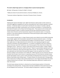 Cullen et al The need to adapt forage species to a changing climate