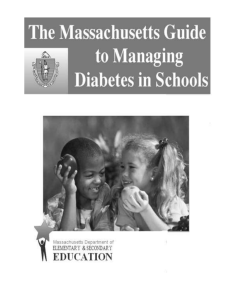 The Massachusetts Guide to Managing Diabetes in Schools