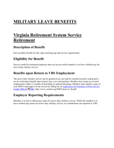Eligibility for Benefit