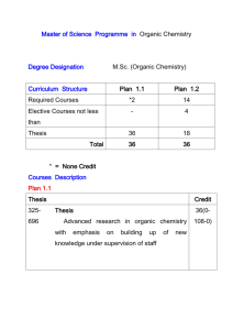 M.Sc.Organic Chemistry