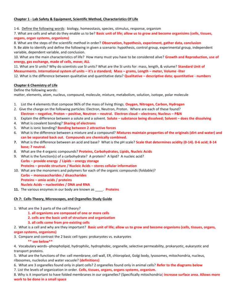 Study Guide Answers Study Guide Answers