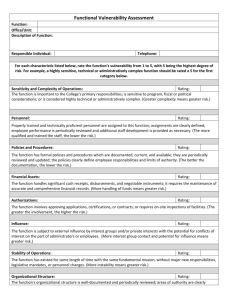 Functional Vulnerability