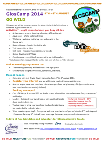 GlosCamp 2014 INFO - Gloucestershire Scouts